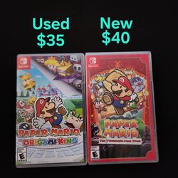 Nintendo Switch Games - Paper Mario - The Origami King (Used) - The Thousand Years Door (New/Sealed) READ DESCRIPTION