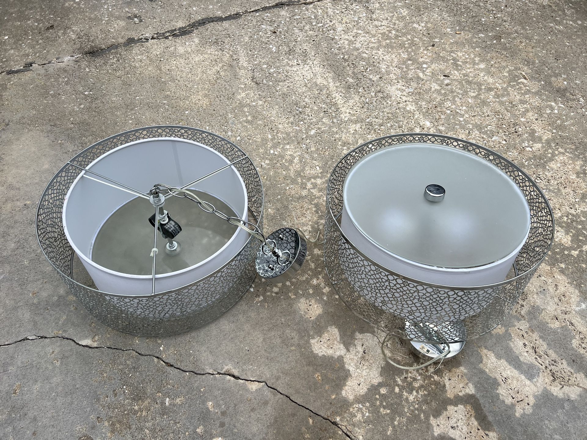 2-24” Drum Chandeliers