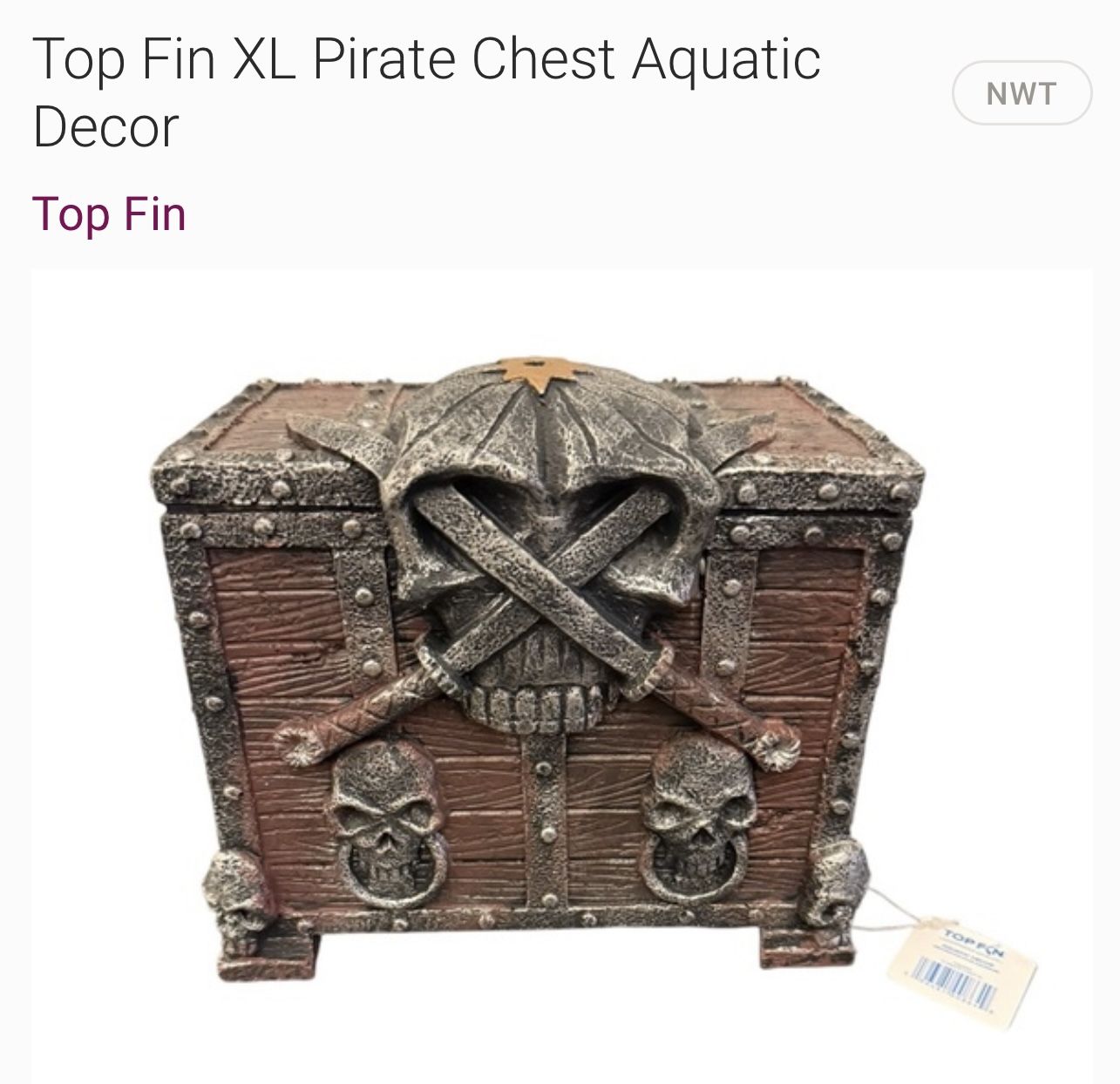 Top Fin CL Pirate Chest Aquatic Decor