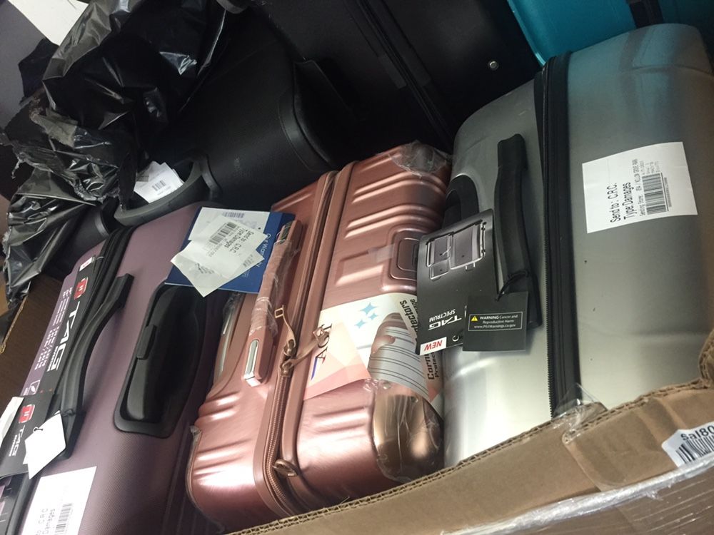 MCYs Luggage pallets, brand names, offered at 20% of retail value