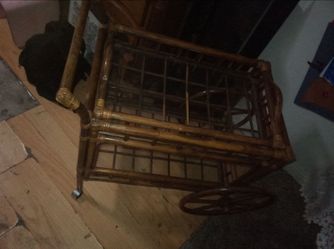 Antique mobile bar