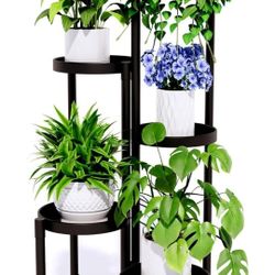 New 5-Tier Metal Plant Stand Indoor Outdoor - Corner Tall Plant Shelf for Multiple Plants