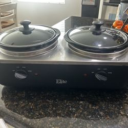 Elite Double Slow Cooker Buffet Server – Great Condition