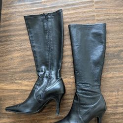 EUC Size 7 M Alfani Black Eliza Boots High Heel