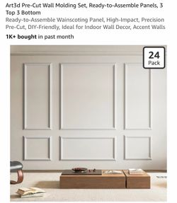 Brand new in box pre-cut wall molding