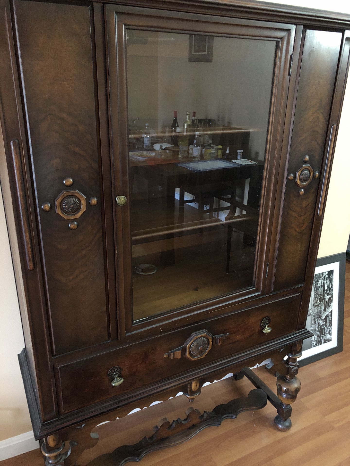 Antique hutch solid wood