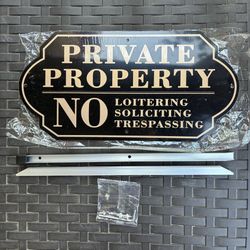 Private Property No Trespassing Sign