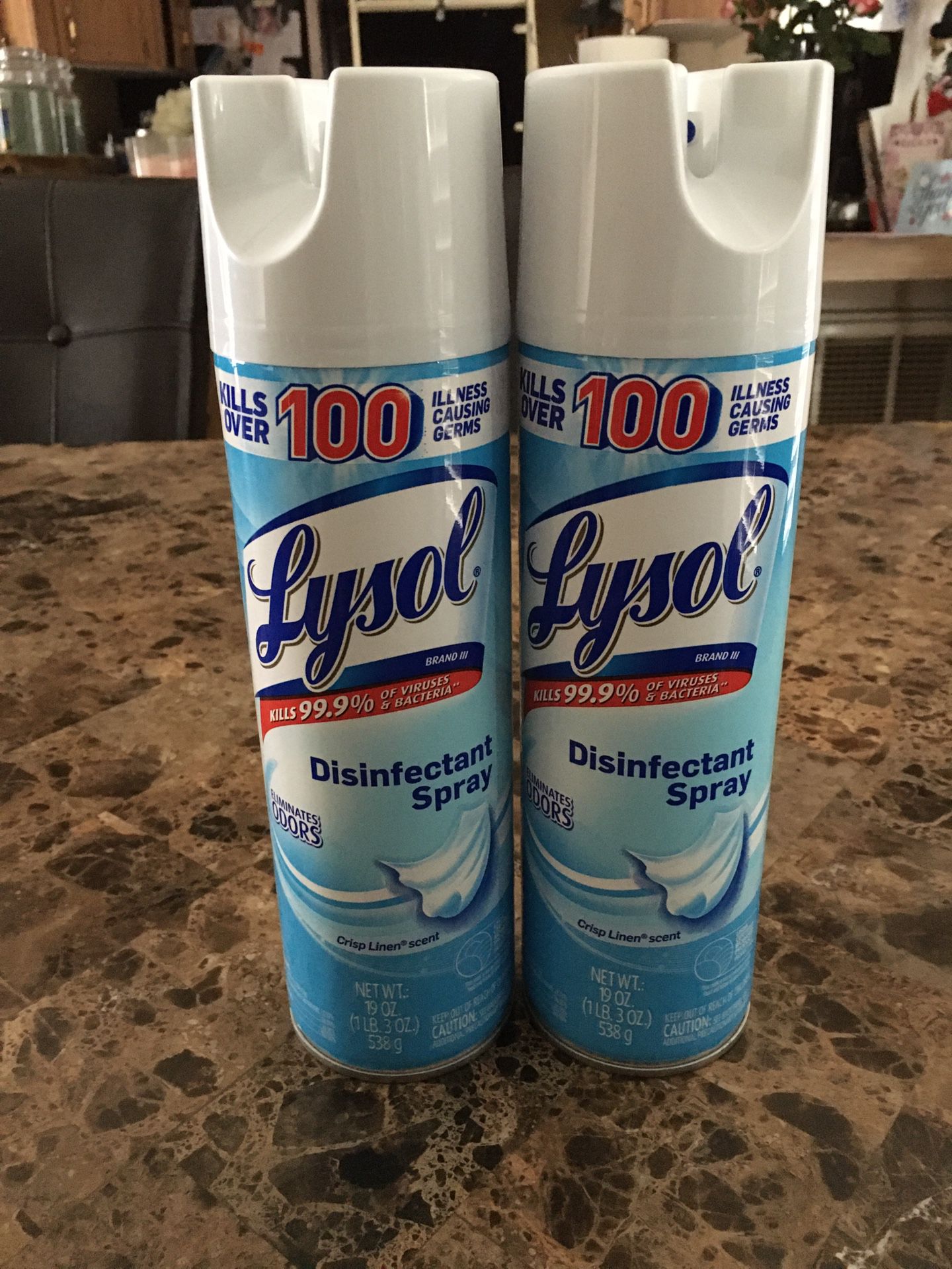 Two Lysol disinfecting sprays must make offer