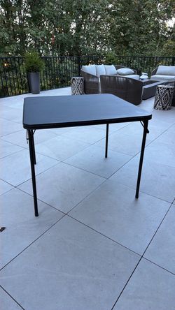 Black Folding Card Table 34”x34”