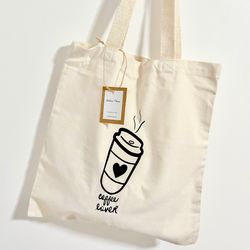 Coffee Lover Canvas Tote