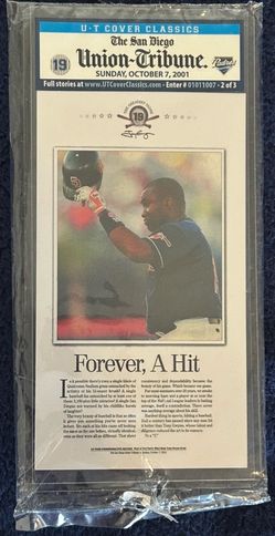 Tony Gwynn 2001 Retirement Union-Tribune Cover Classic – Sealed