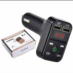 Fm transmitter, Bluetooth car charger wireless with mic, CARB2