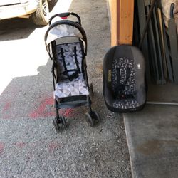 Bassinet, car seat and stroller