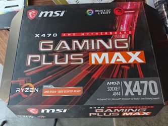 MSI X470 GAMING PLUS MAX AM4 AMD X470 SATA 6Gb/s ATX AMD Motherboard