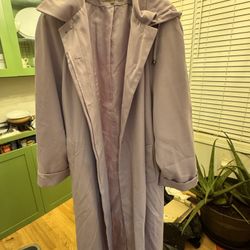 Lavender hood Long Coat