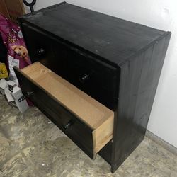 Small 3 Drawer Storage Black 