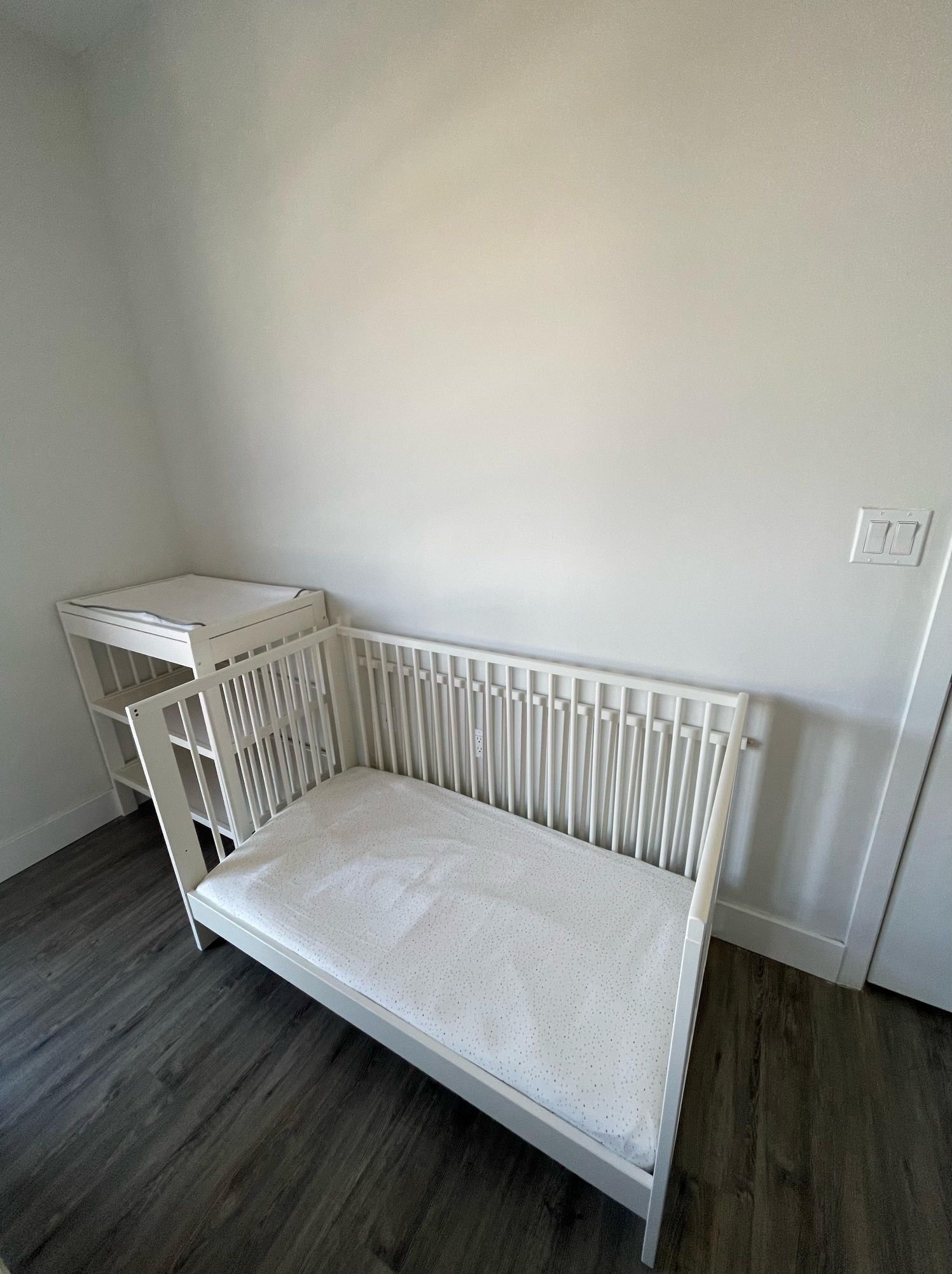 Crib & Mattress + Changing Table & Changing Pad
