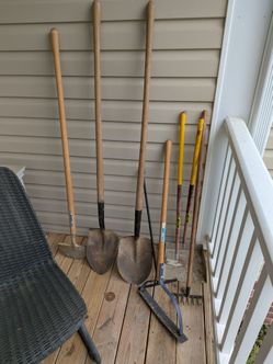 Lot of Shovels and Other Tools