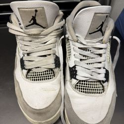 Jordan 4 Military Black Size 9.5 No Box 3/10 Condition