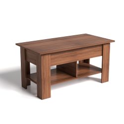 Open Box Homy Casa ELOT BROWN 96 "37.8" Lift Top Coffee Table for Living Room, Bedroom, Office, Apartment, Dorm, Home, Workspace, Small Space