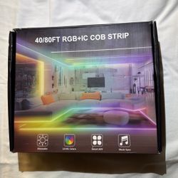 80ft COB RGB+IC LED Strip Lights, Bright Dream Color COB LED Light Strip