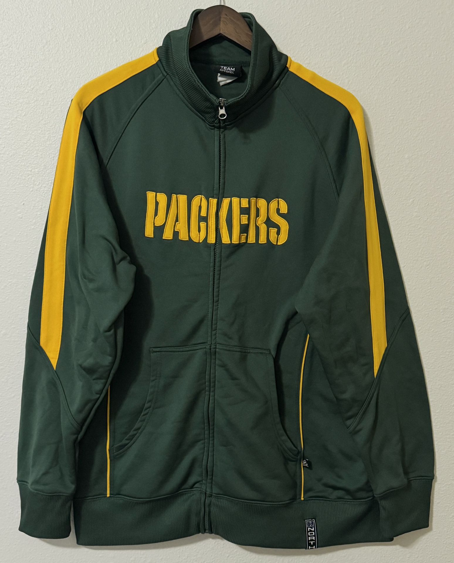 Green Bay Packers NFL Team Apparel Jacket Full Zip Up Size Large