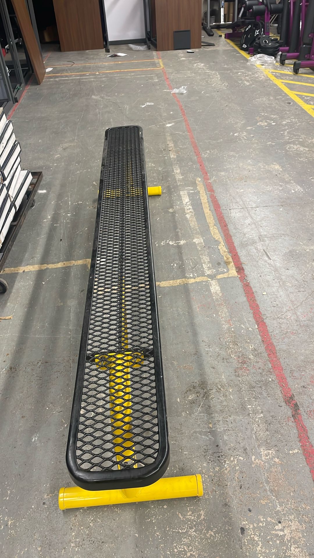 Large Metal Bench Approximately 7 Feet