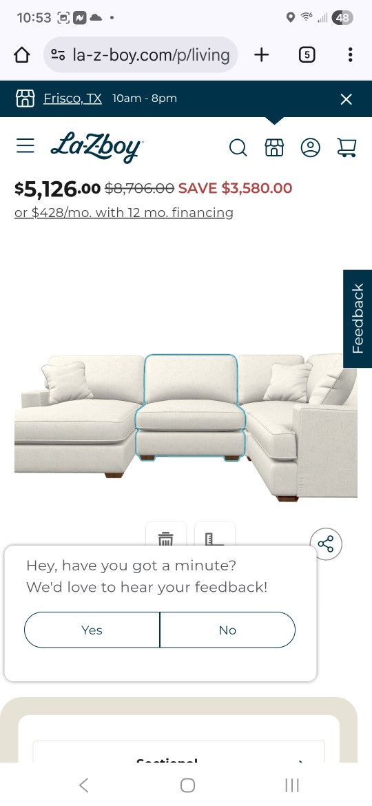 Middle Seat On Lazy Boy Sectional