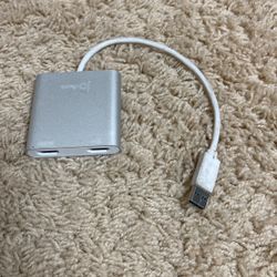 J5create JCA365 USB-C to Dual HDMI 4K + 2K Multi-Monitor Adapter - (USB-C to 2 x HDMI) - Includes USB-C to USB-A adaptor