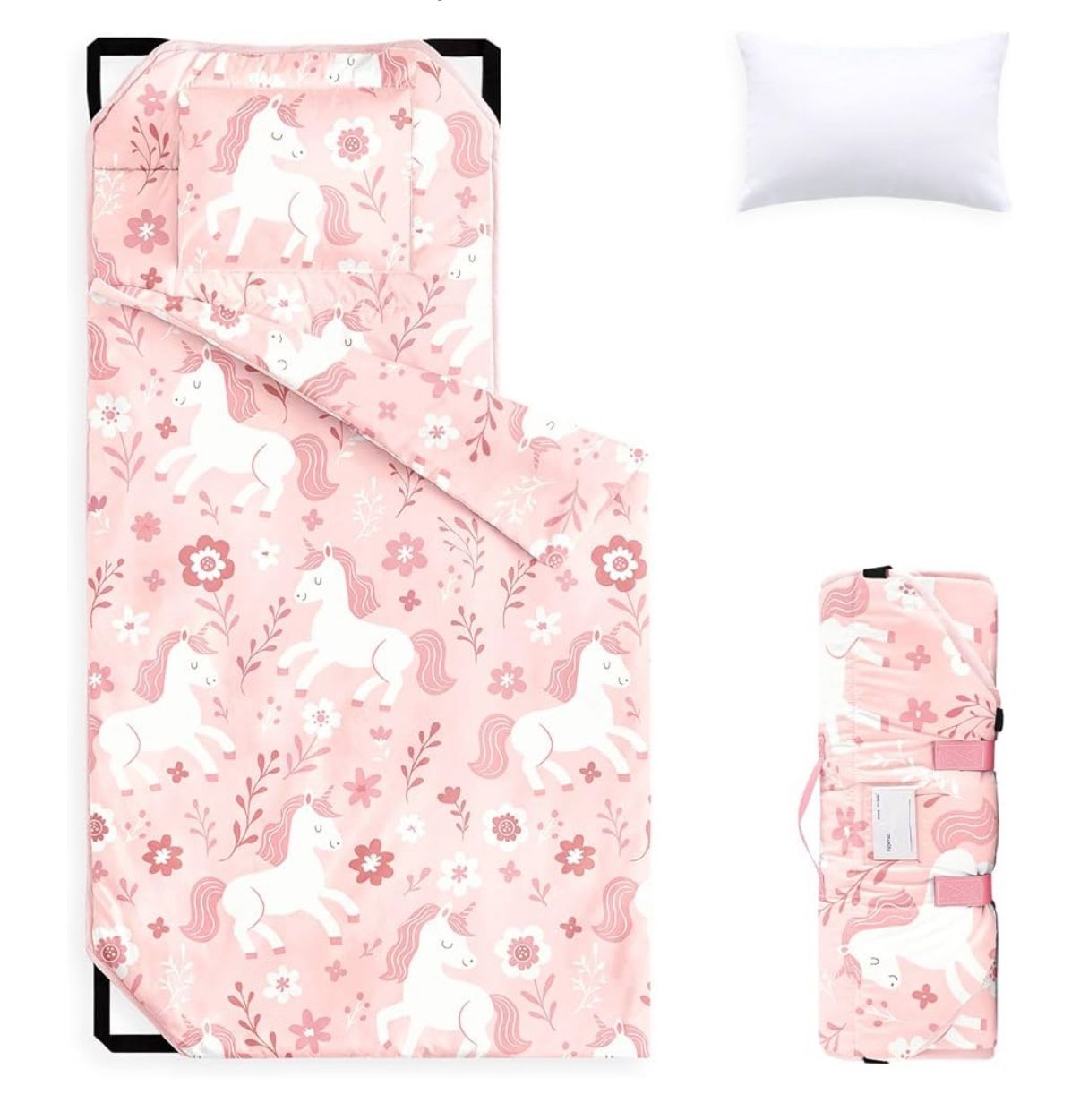 52’’*22’’,Cot Nap Mat with Pillow and Blanket, for Toddler with elastic corner straps