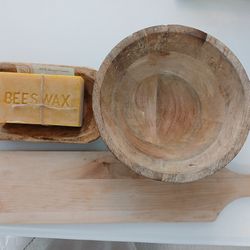 3 Piece Set w/ Huge Chunk Of Natural Beeswax