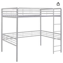 Metal Frame Loft Bed - Twin