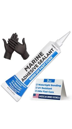 [3 oz] Marine Adhesive Sealant 5200 Fast Cure, White — Permanent 3 oz