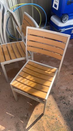 7 brown and silver living room and outdoor chairs