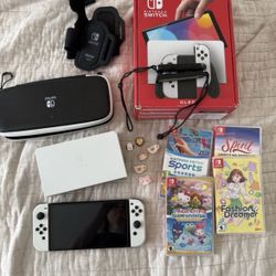 🔥🔥🔥OLED  Switch BUBDLE White OLED Bundle with Games