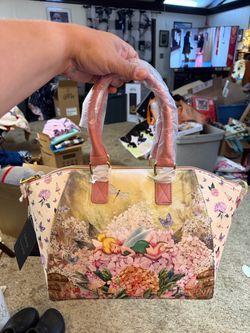 Loungefly Fairy Garden Floral Print Satchel Handbag