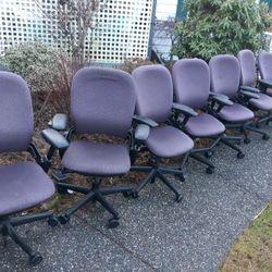 Purple Office Desk Chairs Commercial Quality Steelcase Leap Chairs Version 1 Purple Pattern Good Condition