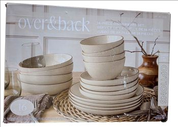 over&back Options 16-piece Dinnerware Set