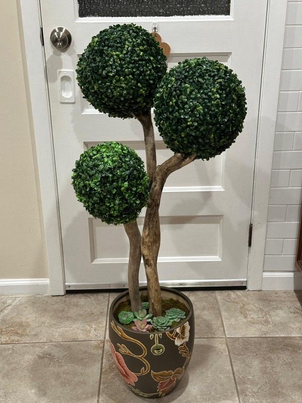 Artificial Topiary Balls Tree 44"H