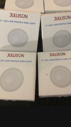 JULLISON 5 Pack 6 Inch LED Low Profile Recessed & Surface Mount Disk Light, Round, 15W, 900 Lumens,