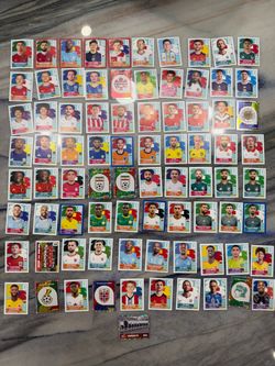 Panini World Cup Stickers - Lot of 81 (Incl. Ronaldo, 4 Red & 4 Blue Parallels)