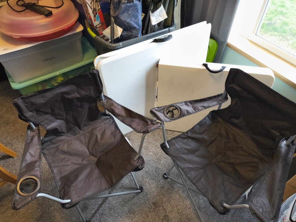 Folding Tables And Camp Chairs