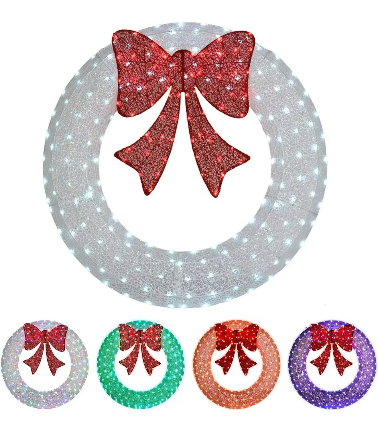 48 Inch Pre-lit Large Christmas Wreath(CH061)