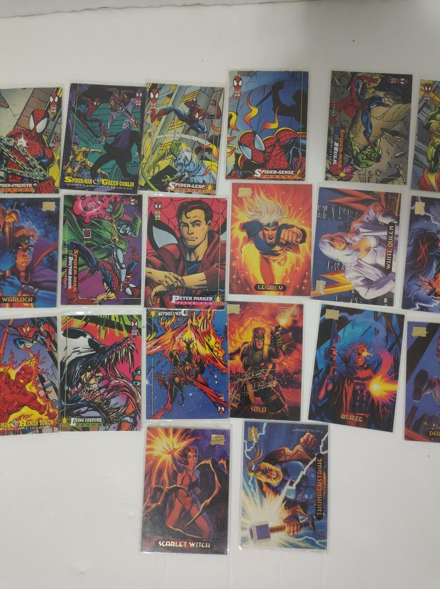 Marvel Trading Cards Spiderman X Men Fantastic 4