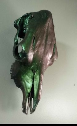 Painted Deer Skull Wall Art