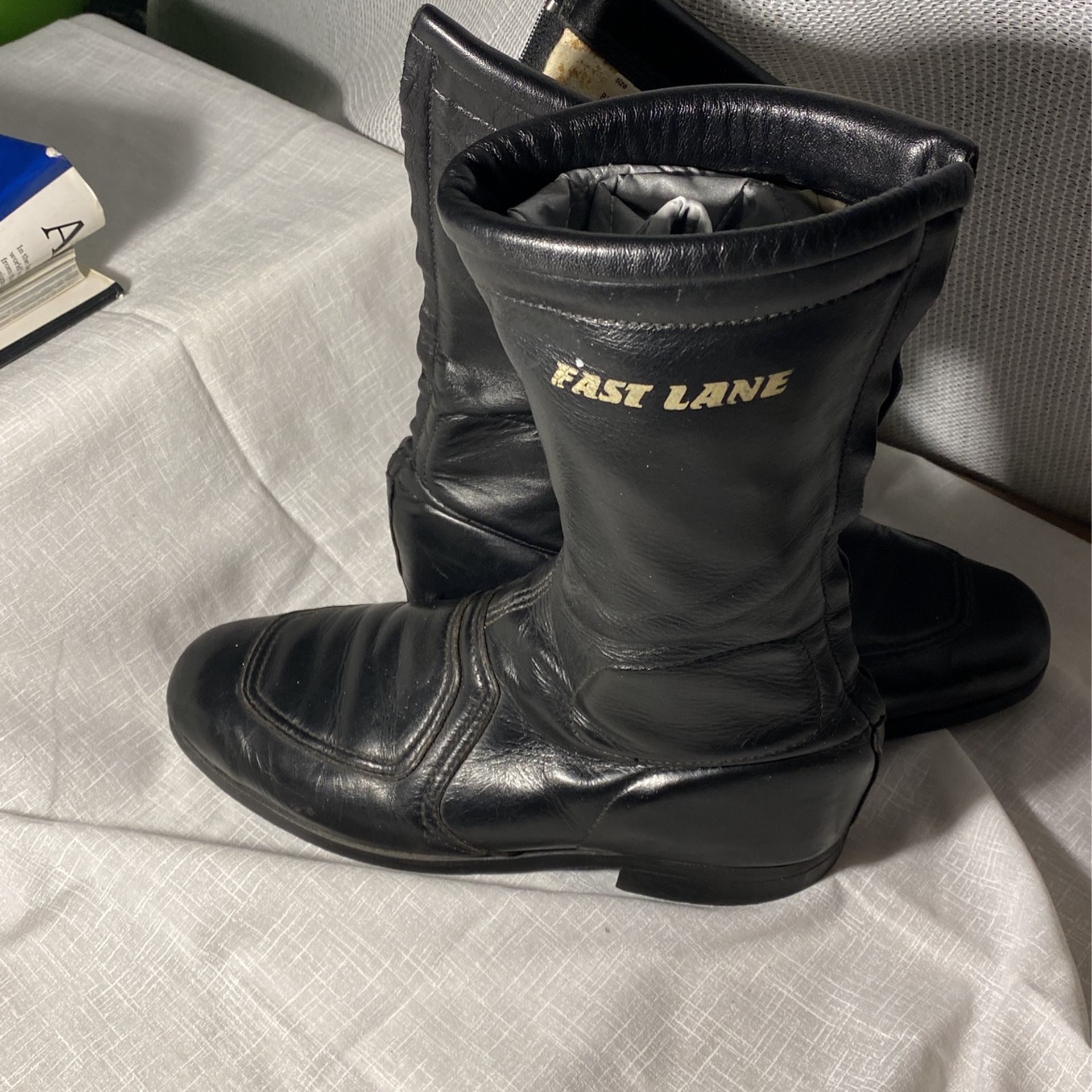 Black Bates Biker Boots