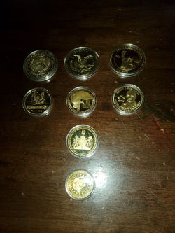 U.S. GOLD PLATED HEAVY COLLECTABLE COINS