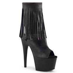 7" Stiletto fringe pole dance/ fashion , platform ankle boot