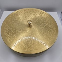 Indian Brass Spice Box Masala Dabba Decorative Round Brass Spice Box Masala Dabba Decorative Round Brass Spice Box 