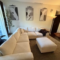 New  White/beige Couch 